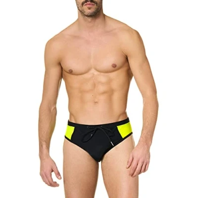 Image of Goldenpoint Men&#039;s Badeanzug Herren Slip Colour Block Swim Briefs, night blue, M