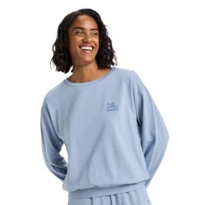 Image of Roxy Fleece sweater SURFING BY MOONLIGHT Women&#039;s Blue XL
