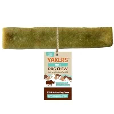 Image of WUNDAPETS YAKER&#039;S HIMALAYAN YAK MILK 100% NATURAL DOG PUPPY CHEWS TOUGH LONG LASTING FLAVOURED CHEWS, (1 PC) (EXTRA LARGE, MINT)