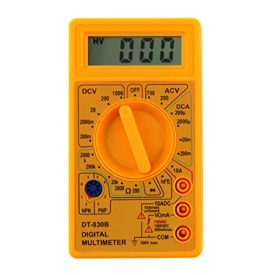 Image of DT 830B LCD Digital Multimeter, AC/DC 750/1000V Amp Volt Ohm Tester Meter, Multimeter Reader