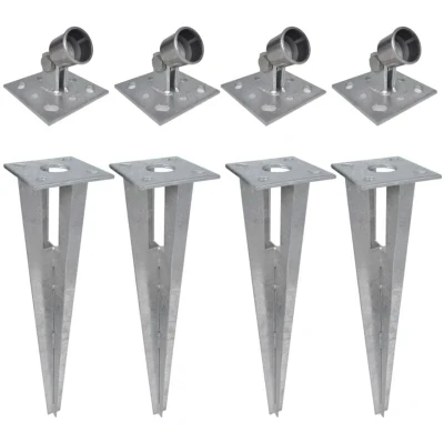 Image of vidaXL Strive Post Spikes 4 pcs Steel