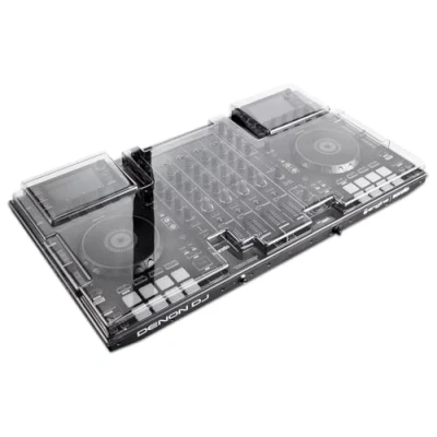 Image of Decksaver Cover for Denon MCX 8000 Super Durable Polycarbonate Protective lid in Smoked Clear Colour, Made The UK DJs&#039; Choice Unbeatable Protection