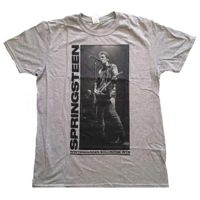 Image of Rock Off officially licensed products Bruce Springsteen Wintergarden Photo T Shirt M Grey