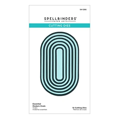 Image of Spellbinders Essential Modern Ovals Etched Dies from The Sealed for Summer Collection, Metal, ONE