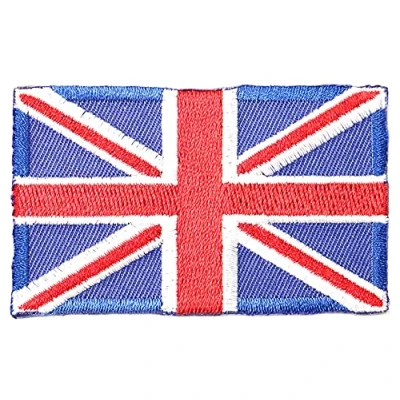 Image of British UK Union Jack Sew On Iron Fabric Patch Embroidered Badge (Union Rectangle)