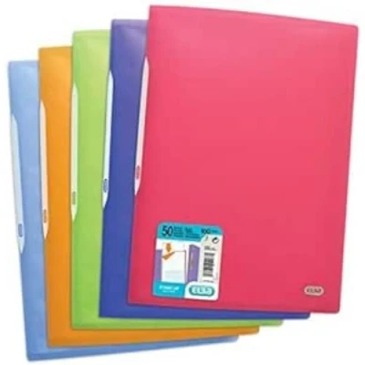 Image of ELBA Stand&#039; Up Display Folder Polypropylene 100 Views A4 Assorted Colours