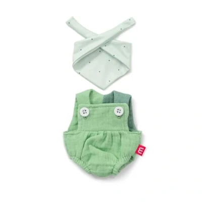 Image of Miniland 31667 green bib set with handkerchief 21cm