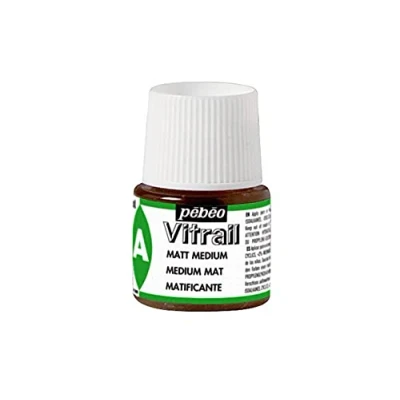 Image of Pebeo 45 ml Vitrail Matt Medium Stained Glass Effect Paint, Transparent