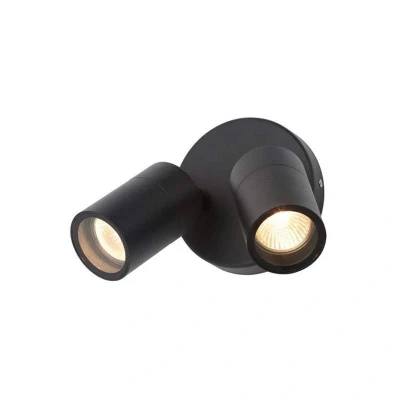 Image of Zinc ZN 34018 SBLK Leto Twin Wall Light, Black