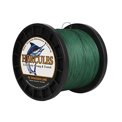 Image of Hercules Super Cast 300M 328 Yards Braided Fishing Line 250 LB Test for Saltwater Freshwater PE Braid Fish Lines Superline 8 Strands Black, 250LB (113.4KG), 1.00MM