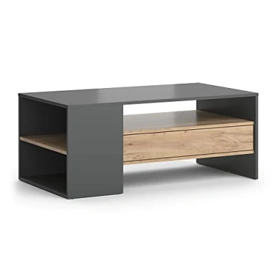 Image of Vicco Coffee table Fabien, Gold power oak/Anthracite, 110 x 45 cm