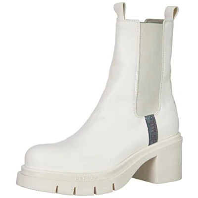 Image of REPLAY Women&#039;s Avryl Dual Chelsea Boot, 1286 Milk, 5 UK