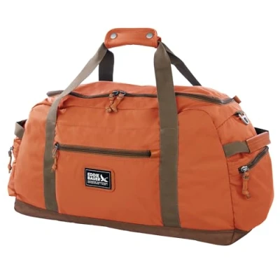 Image of Eddie Bauer Bygone 45L Midsize Duffel Made from Rugged Polyester/Nylon with U Shaped Main Compartment, Terracotta, One Size, Size