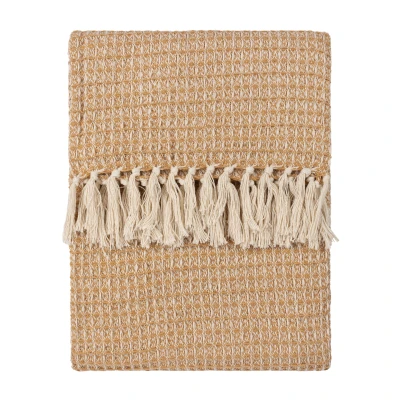 Image of Yard Lorne Waffle Fringed Throw