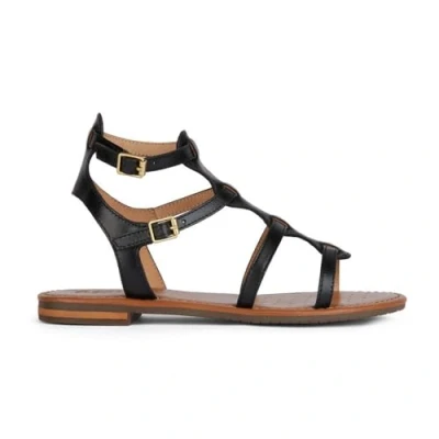 Image of Geox Women&#039;s D Sozy S B Flat sandal, black, 4 UK