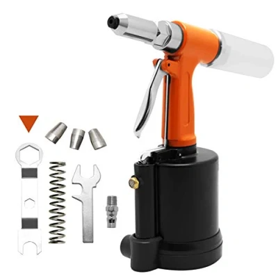 Image of NEWTRY Air Hydraulic Double Power Pop Rivet Gun Industry Pneumatic Riveter Heavy Duty Riveting Tool Kit for 1/8,5/32,3/16,1/4