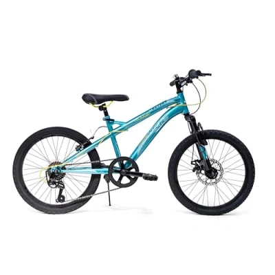 Image of Huffy Extent Mountain Bike 20 Inch Wheels 6 Gears Aqua Metallic Blue + Front Suspension