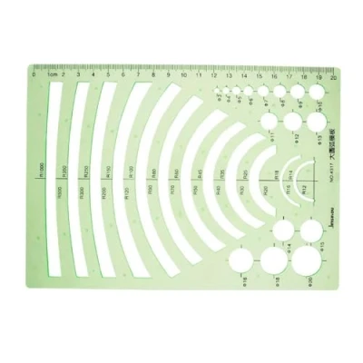 Image of Utoolmart Plastic Circle Radius Master Drawing Template Arc Stencil Geometric Drawings Templates Measuring Rulers for Architecture Mathematics