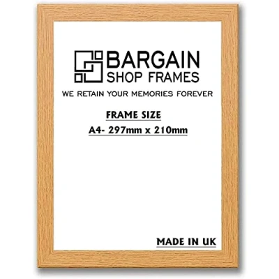 Image of Bargain Shop Az OAK WOODEN EFFECT PICTURE PHOTO POSTER FRAMES (A4 (8.25&quot;x11.75&quot;) (297mm x210mm))