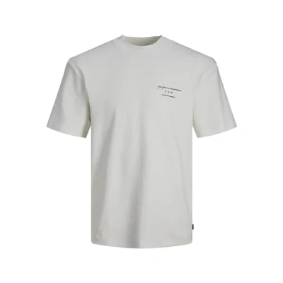 Image of JACK &amp; JONES Men&#039;s Jprblasanchez Branding Tee Crew Neck Sn T Shirt, Snow White, XS