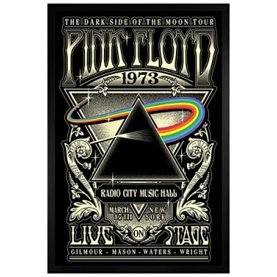 Image of Grindstore Pink Floyd Black Wooden Framed 1973 Maxi Poster 61x91.5cm