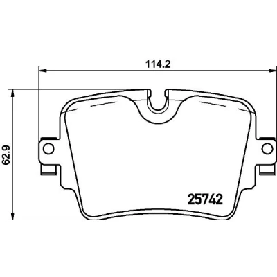 Image of C2D49907, C2D60941, T2R12793, T2R61945, T2R7946 Brake pad set BREMBO P 36 033 prepared for wear indicator without accessories JAGUAR: F Type Coupe