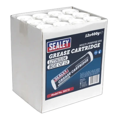 Image of Sealey Grease Cartridge EP2 Lithium 400g Pack of 12