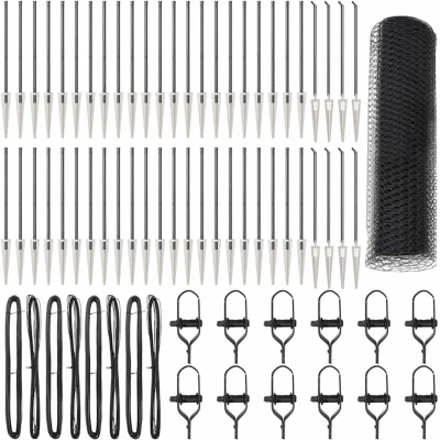 Image of vidaXL Hexagon Fence Grey 0.6x100 m Steel
