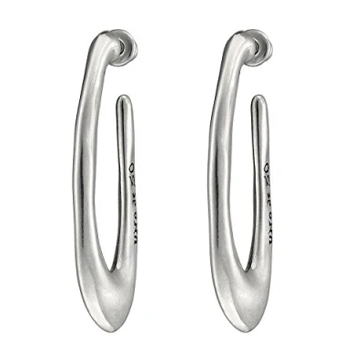 Image of Uno De 50 PEN0433MTL0000U Women&#039;s Creole Earrings Silver Plated, Metal