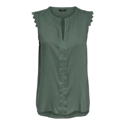 Image of ONLY NOS Women&#039;s Onlkimmi S/l Top Wvn Noos Vest, Green (Balsam Balsam Green), 10 (Manufacturer size: 36.0)