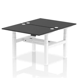 Image of Air B2B 1200x800mm Height Adjustable 2P Bench Desk CP Black/White