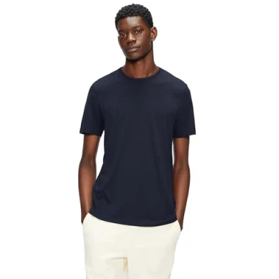 Image of Ted Baker Mens London Helpa Short Sleeve T Shirt in Navy Blue Size 3 UK 38 Medium