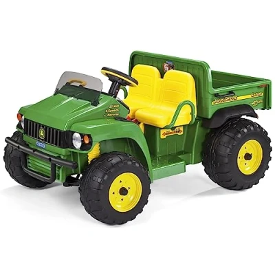 Image of Peg Perego Children&#039;s 12V John Deere Gator HPX, Electric Tractor, Green &amp; Yellow