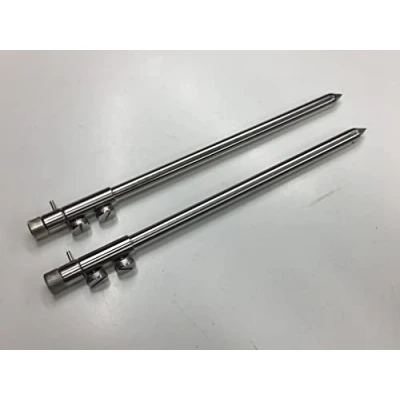 Image of TMC 2 x Bank Sticks 30 50 cm. Solid Stainless Steel. Carp Fishing tackle.