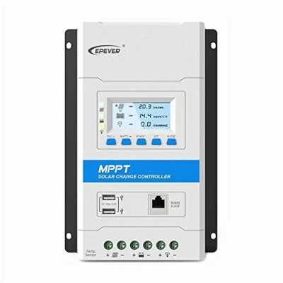 Image of EPEVER® 40A MPPT Solar Charge Controller 12V/24V Automatic Identification System Voltage with LCD Display and Double USB Port for Home TRIRON 4210N