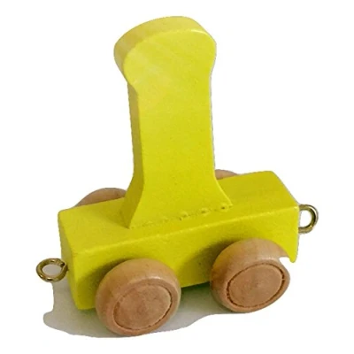 Image of Fun World Toys® Childrens Personalised Wooden Colourful Alphabet Letter Train A Z Name Set (Letter I)