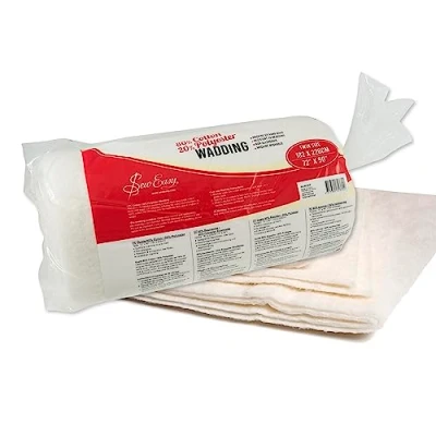Image of Sew Easy Quilting Batting Wadding 80% Cotton 20% Polyester Washable, Twin Size 182.9 x 228.6cm 72 90 (NLW.202)