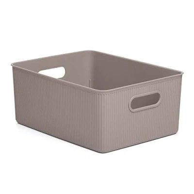 Image of Tatay 7010303 Large Multipurpose Sort Basket Holds 15 Liters, Taupe Brown, 29.4 X 38.5 16