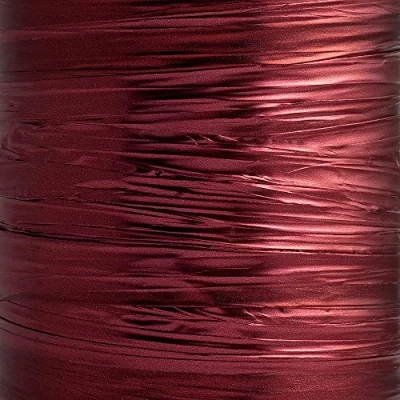 Image of Bordeaux Extra Wide Decor Metallic Foil Gift Wrap Ribbon (125mm x 100 Metres)