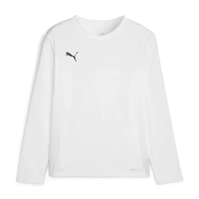 Image of Puma Teamgoal JR Unisex Long sleeved top for kids, Size: 9 10y, White/black/feather gray
