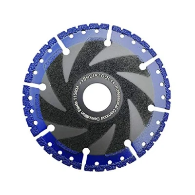 Image of SHDIATOOL Diamond Cutting Disc 4.5 Inches / 115mm Vacuum Brazed Cut off Wheel for All Purpose Demolition Blade Stone Iron Steel Metal