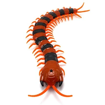 Image of Tipmant High Simulation Cute Large Size RC Centipede Scolopendra Infrared Remote Control Vehicle Car Electric Toy Rechargeable Battery Included (Orange and black)