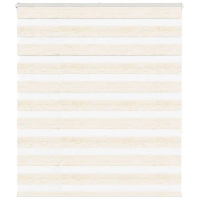 Image of vidaXL Zebra Blind Marble Beige 120x150 cm Fabric Width 115.9 Polyester