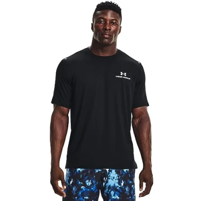 Image of Under Armour Mens Rush Energy Short Sleeve T Shirt Black/White S