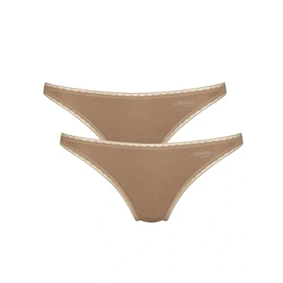 Image of Sloggi Women&#039;s GO Brazil C2P Briefs, NOSTALGIC BROWN, M