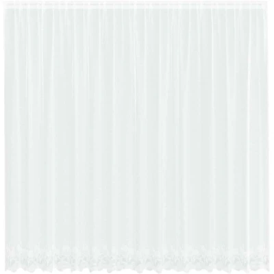 Image of Lace Curtain with Curtains Floral White 400 x 220 cm Polyester Vidaxl