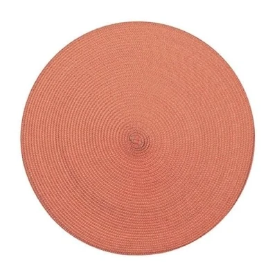 Image of Walton &amp; Co Terracotta Circular Ribbed Placemat