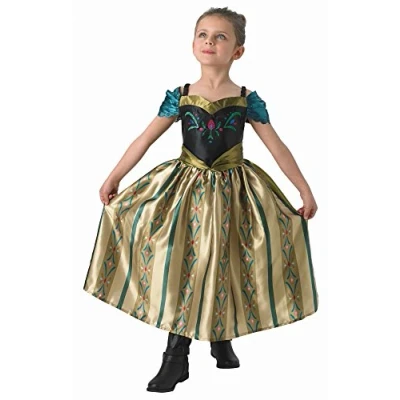 Image of Rubie&#039;s Official Frozen Coronation Anna Girls Fancy Dress Disney Fairytale Kids Childrens Costume