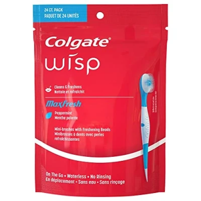 Image of Colgate Battery Powered Wisp Portable Mini Brush Max Fresh gfqBUe, Peppermint, 2 Pack (24 Count)