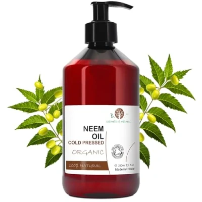 Image of Organic Virgin Neem Oil Cold Pressed 100% Pure 8.8 Fl oz Natural Undiluted Carrier Skin Care Plant Insect Repellent Garden Spray Hair 1:20 Dilution (5ml / liter)
